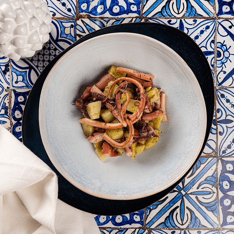 Insalata di totano con patate al vapore